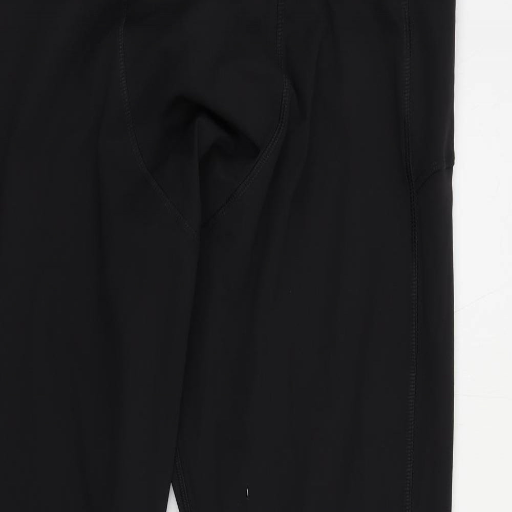 GOODMOVE Womens Black Polyester Compression Leggings Size 2XL L28 in Regular