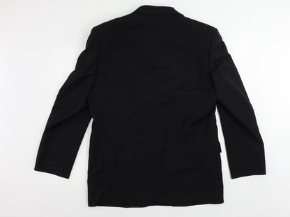 Mens UK Size 42 Fellini Regular Black Suit Tuxedo