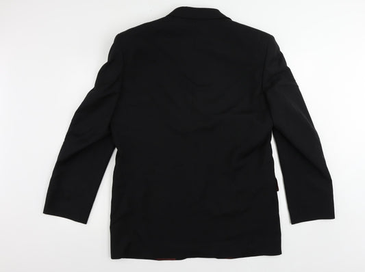 Mens UK Size 42 Fellini Regular Black Suit Tuxedo