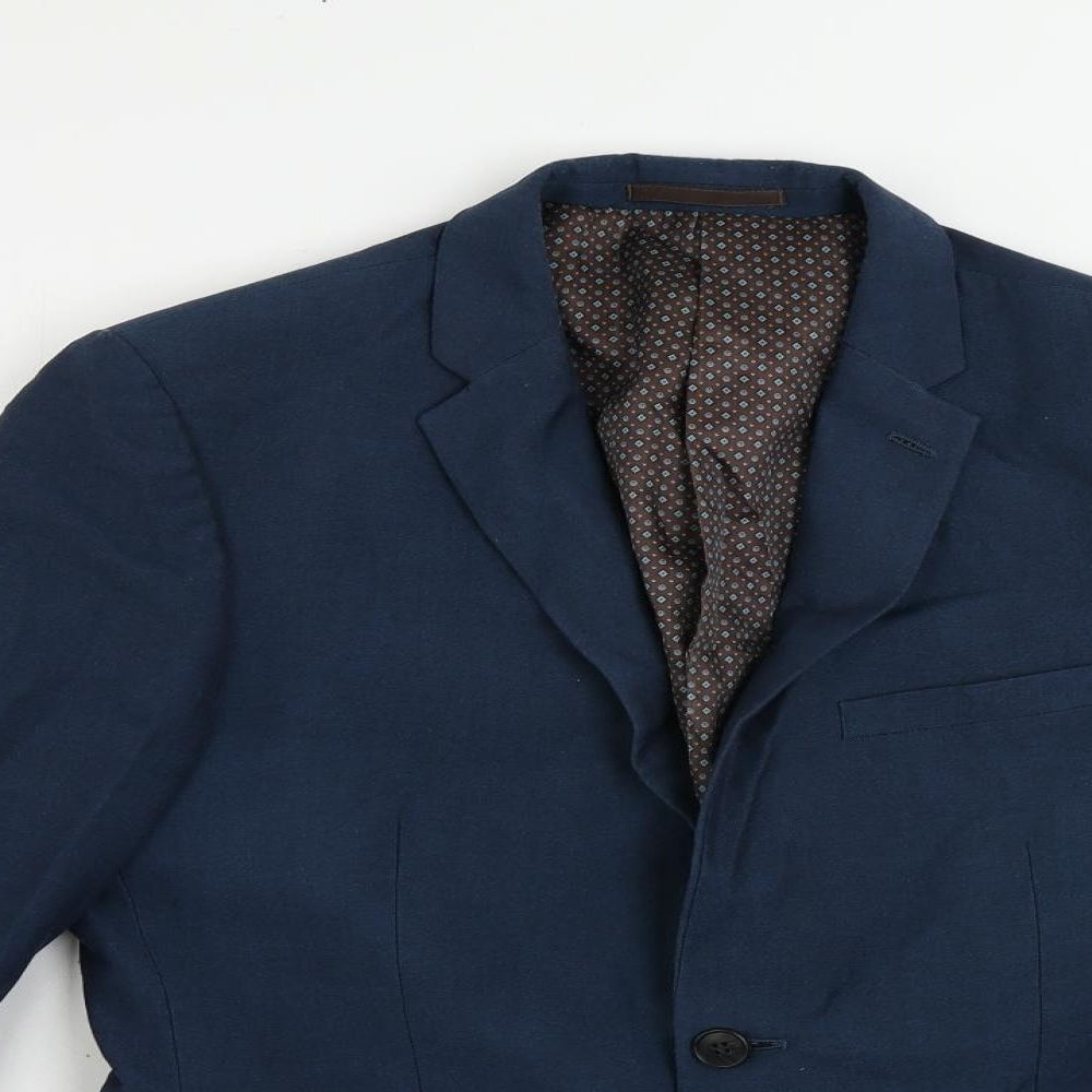 Mens UK Size 40 OneSix5ive Regular Blue Suit Jacket
