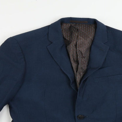 Mens UK Size 40 OneSix5ive Regular Blue Suit Jacket