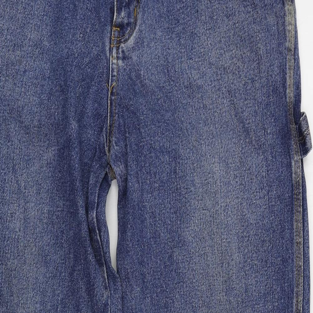 Duke Jeanswear Mens Blue Cotton Straight Jeans Size 34 in L31 in Regular Zip