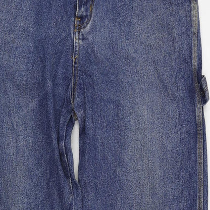 Duke Jeanswear Mens Blue Cotton Straight Jeans Size 34 in L31 in Regular Zip