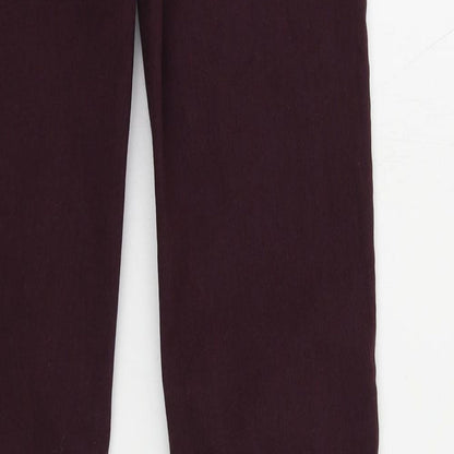 Oasis Womens Purple Cotton Skinny Jeans Size 10 L31 in Regular Zip