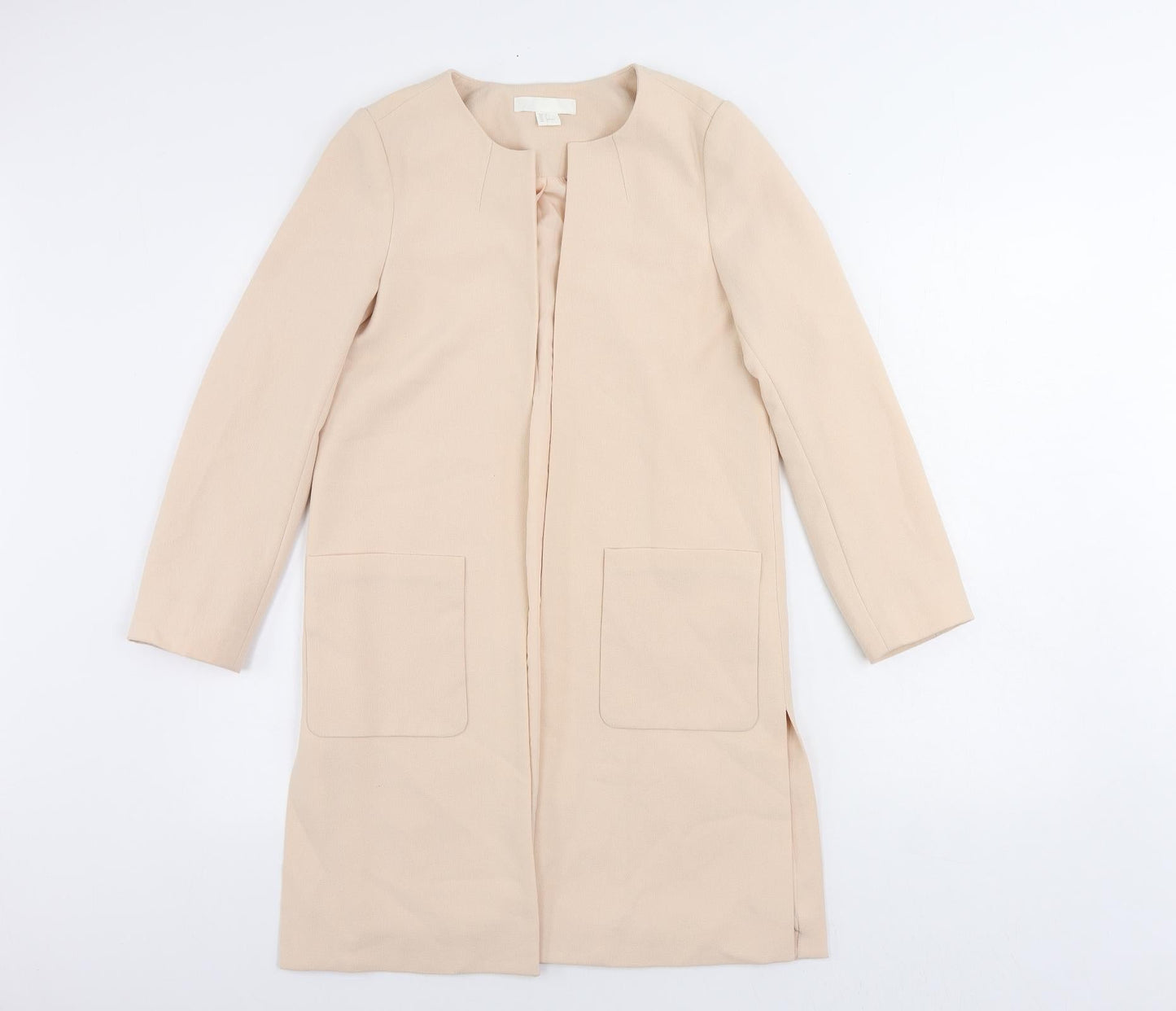 Womens UK Size 4 H&M Pink Overcoat
