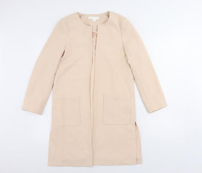 Womens UK Size 4 H&M Pink Overcoat