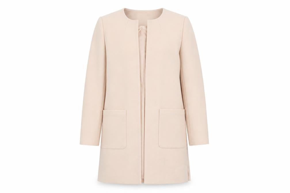 Womens UK Size 4 H&M Pink Overcoat