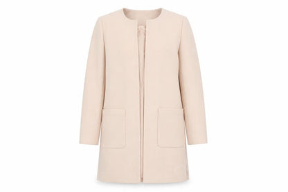 Womens UK Size 4 H&M Pink Overcoat