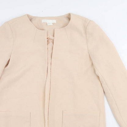 Womens UK Size 4 H&M Pink Overcoat