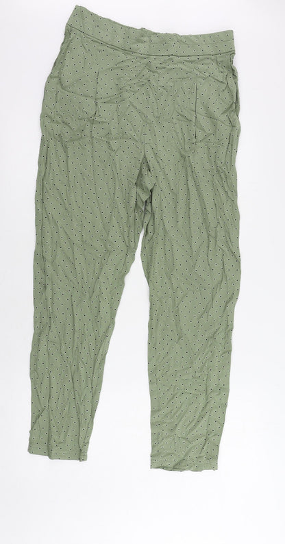 Womens UK Size 12 Marks and Spencer Regular Fit  Green Trousers