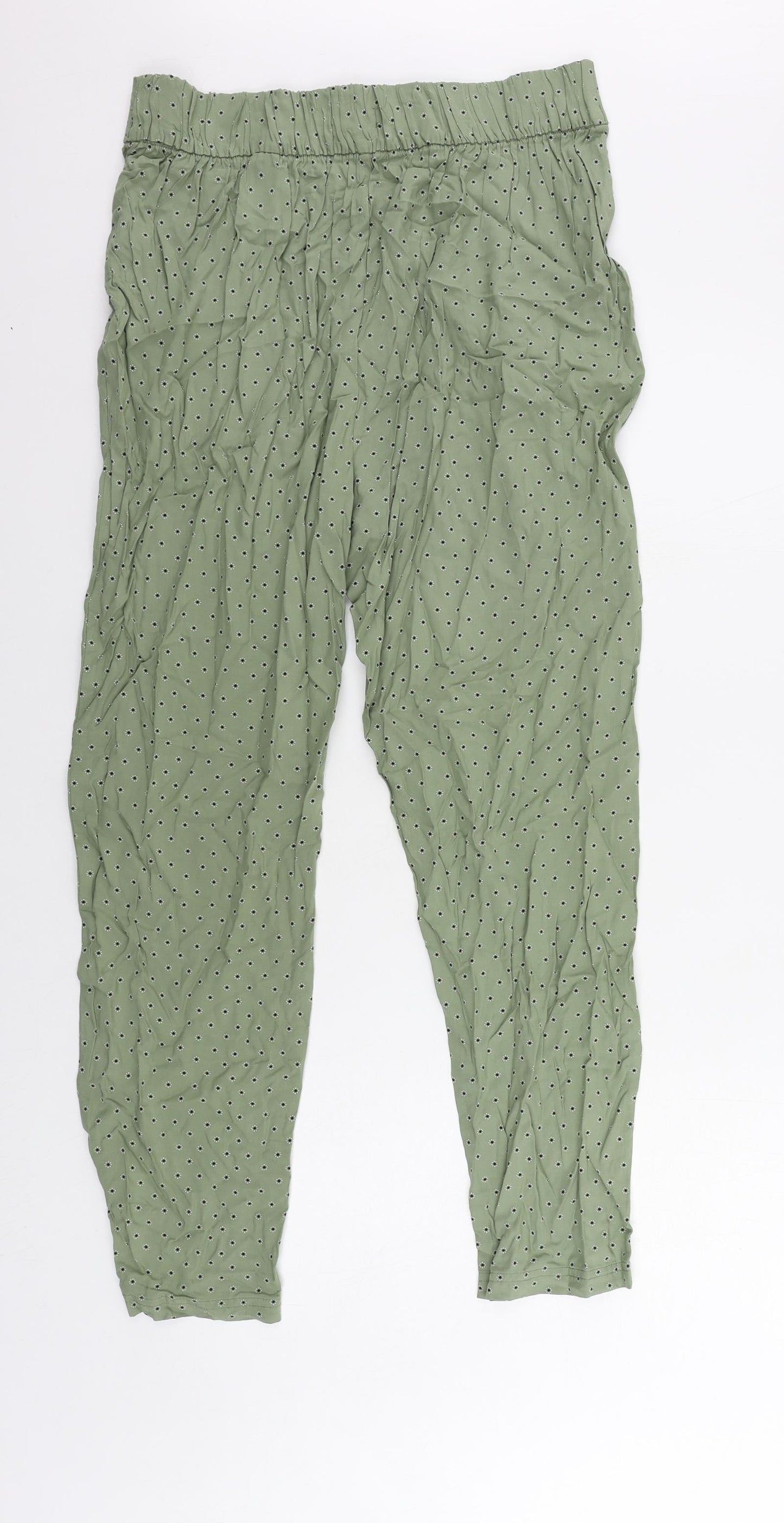 Womens UK Size 12 Marks and Spencer Regular Fit  Green Trousers