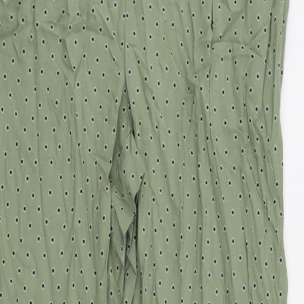 Womens UK Size 12 Marks and Spencer Regular Fit  Green Trousers