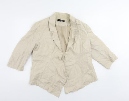 Principles Womens Beige Jacket Blazer Size 16 - Open