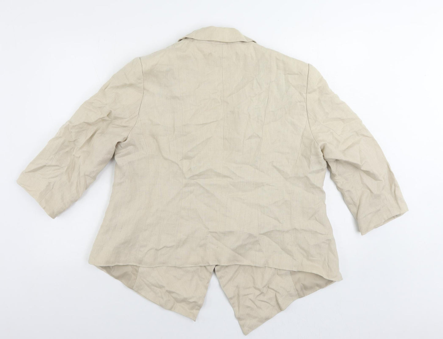 Principles Womens Beige Jacket Blazer Size 16 - Open