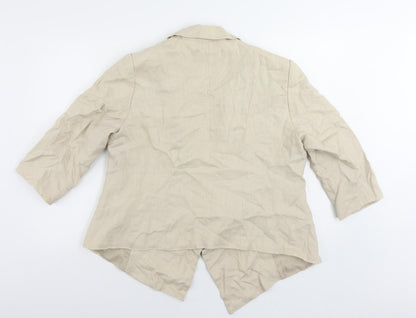 Principles Womens Beige Jacket Blazer Size 16 - Open
