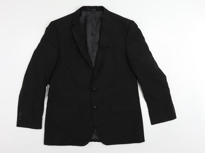 Mens UK Size 42 Greenwoods Regular Black Suit Jacket