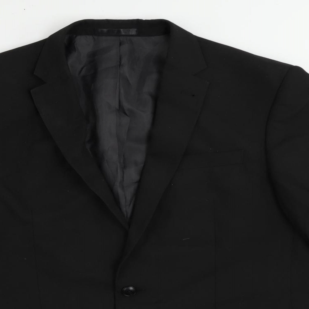 Mens UK Size 42 Greenwoods Regular Black Suit Jacket