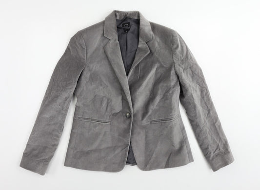 John Lewis Womens Grey Jacket Blazer Size 12 Button