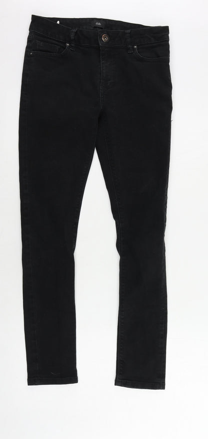 Mens UK Size 28 in River Island Regular Fit Skinny Black Jeans