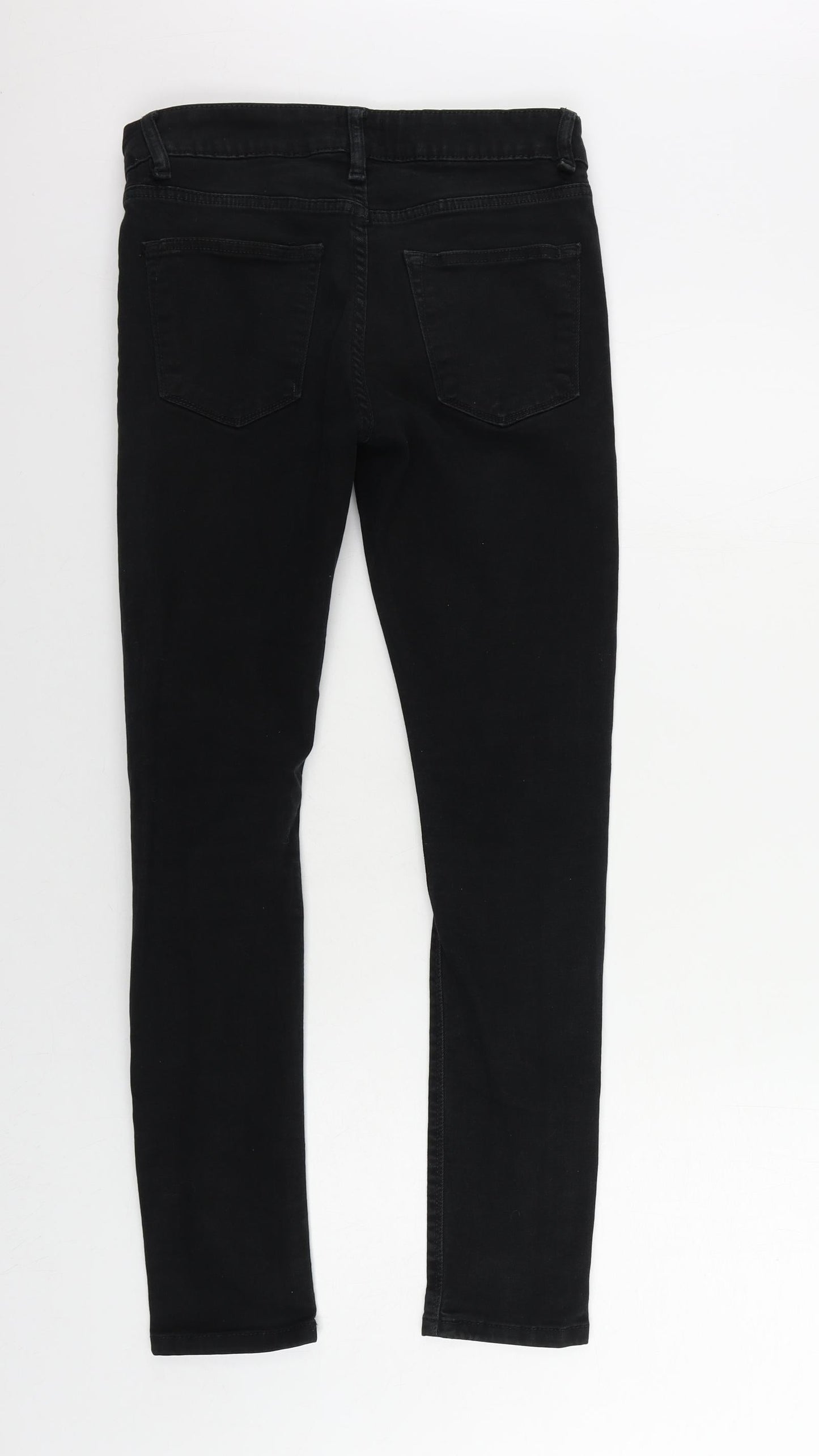 Mens UK Size 28 in River Island Regular Fit Skinny Black Jeans