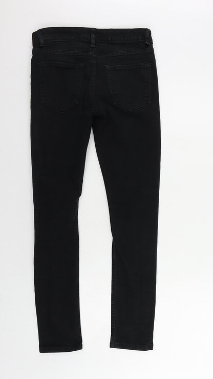 Mens UK Size 28 in River Island Regular Fit Skinny Black Jeans