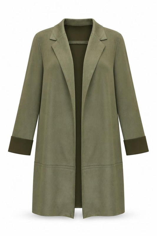 Womens UK Size M Zara Green Overcoat