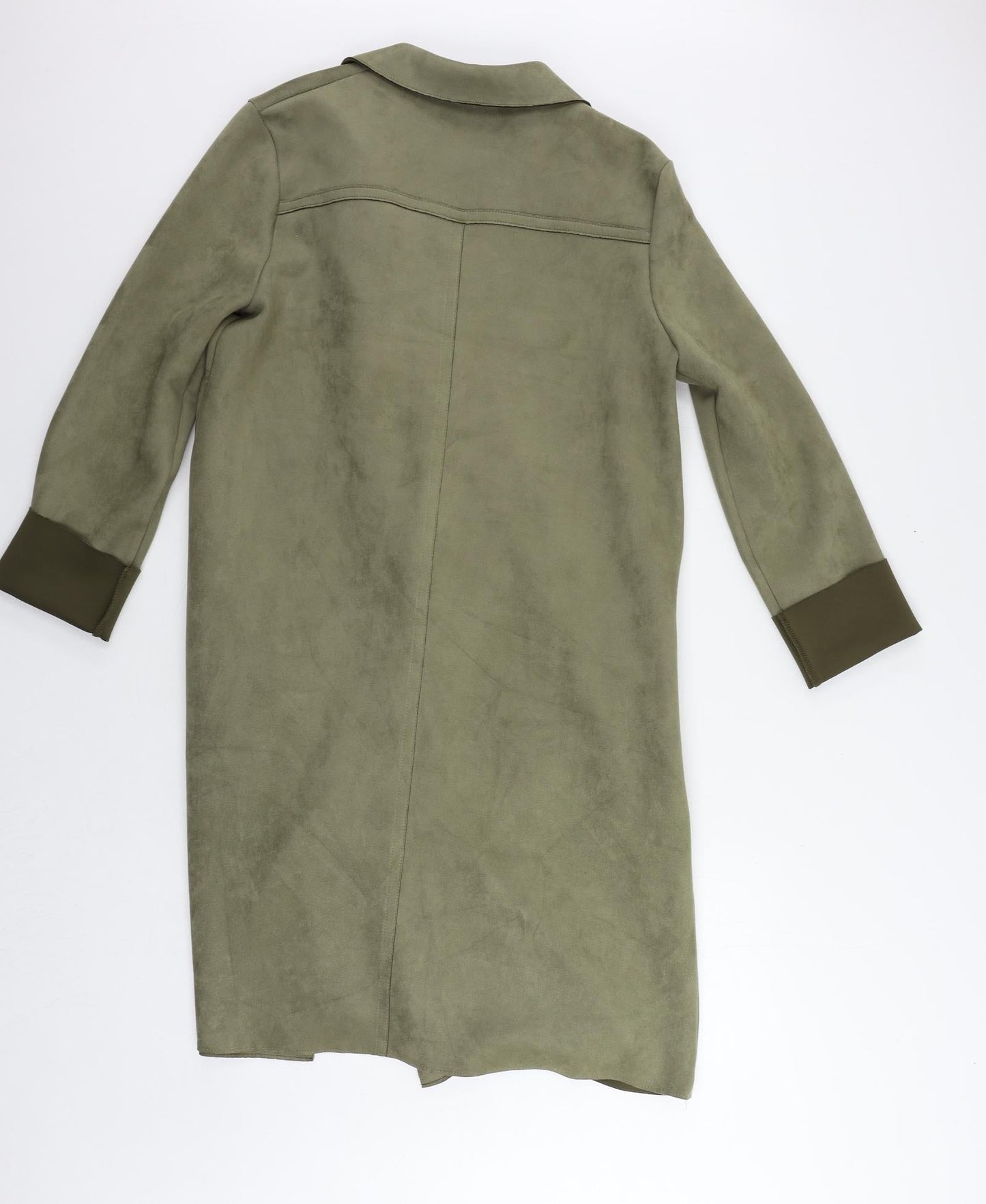 Womens UK Size M Zara Green Overcoat