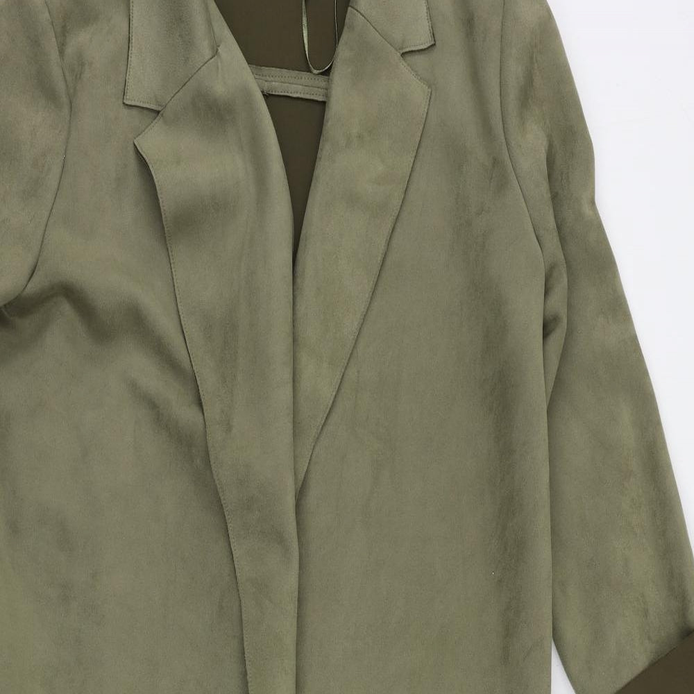 Womens UK Size M Zara Green Overcoat