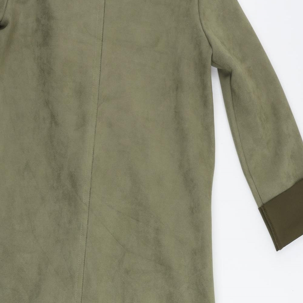Womens UK Size M Zara Green Overcoat