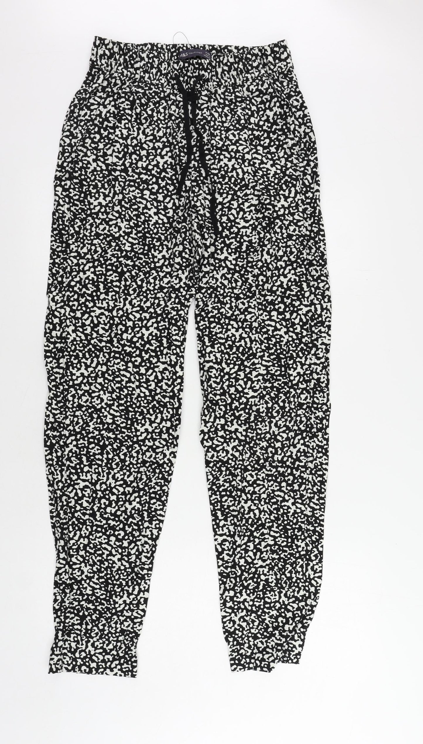 Womens UK Size 8 Marks and Spencer Regular Fit  Black Trousers