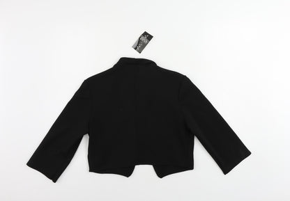 Quiz Womens Black Jacket Blazer Size 16 - Open