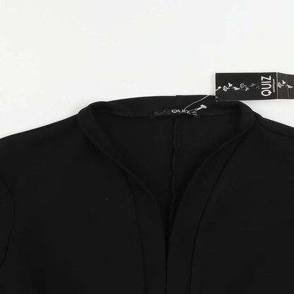 Quiz Womens Black Jacket Blazer Size 16 - Open