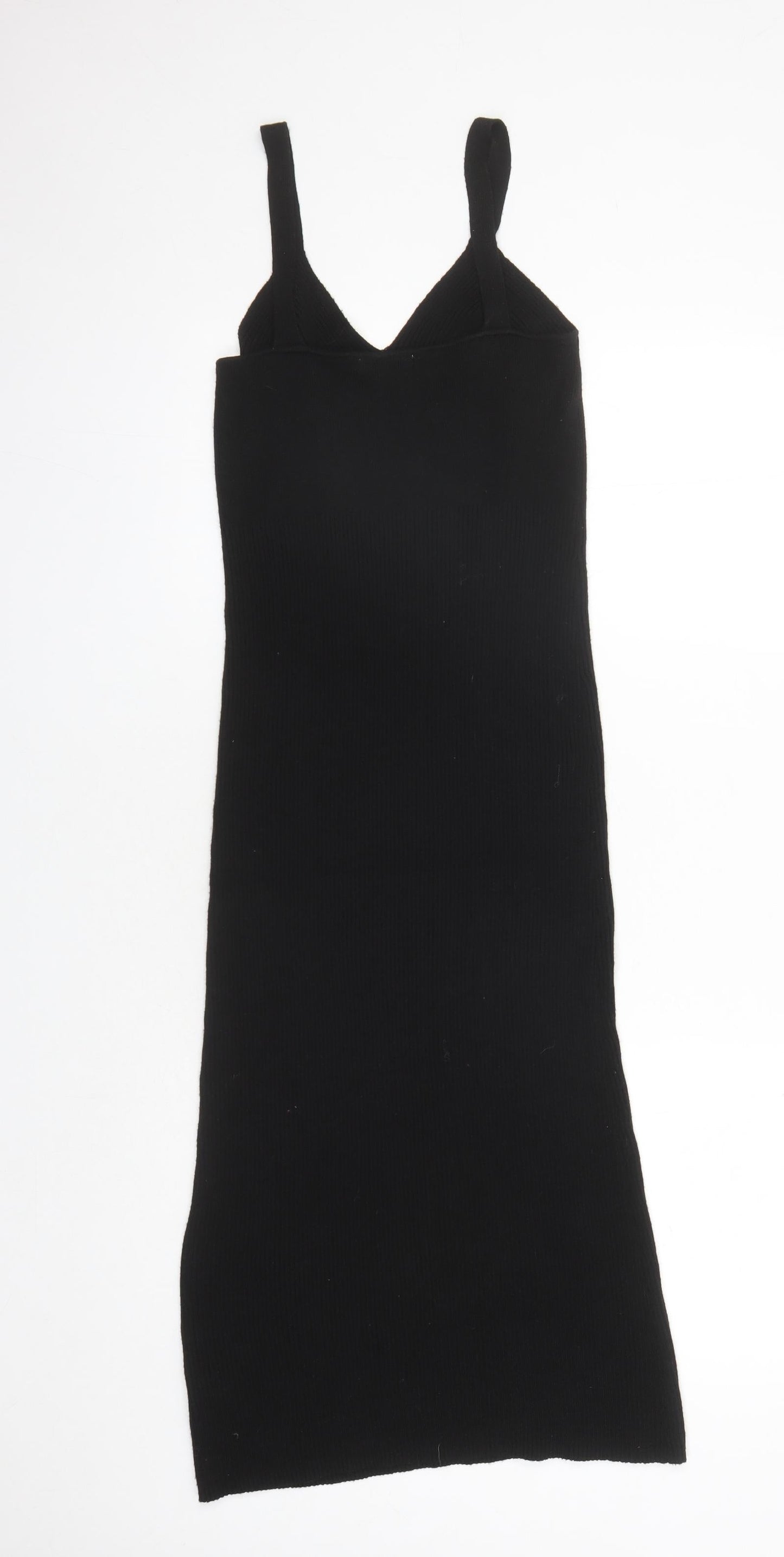 Z Supply Womens Black Polyester Pencil Dress Size M V-Neck Pullover