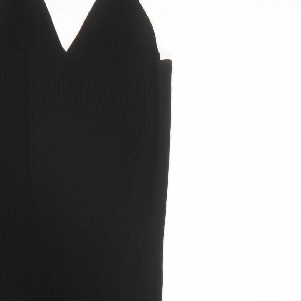 Z Supply Womens Black Polyester Pencil Dress Size M V-Neck Pullover