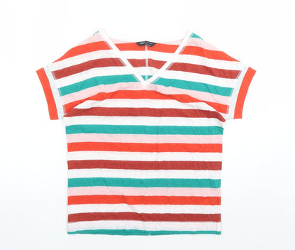 Womens UK Size 6 Marks and Spencer Multicoloured Basic T-Shirt