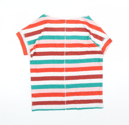 Womens UK Size 6 Marks and Spencer Multicoloured Basic T-Shirt