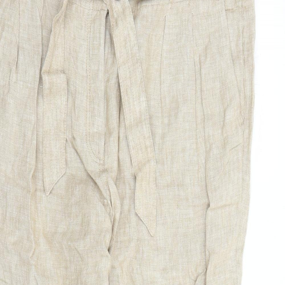 Womens UK Size 22 Marks and Spencer Regular Fit Carrot Beige Trousers