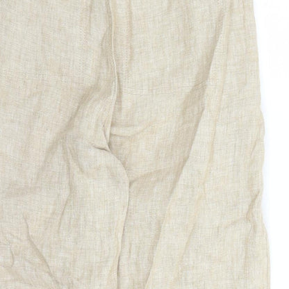 Womens UK Size 22 Marks and Spencer Regular Fit Carrot Beige Trousers