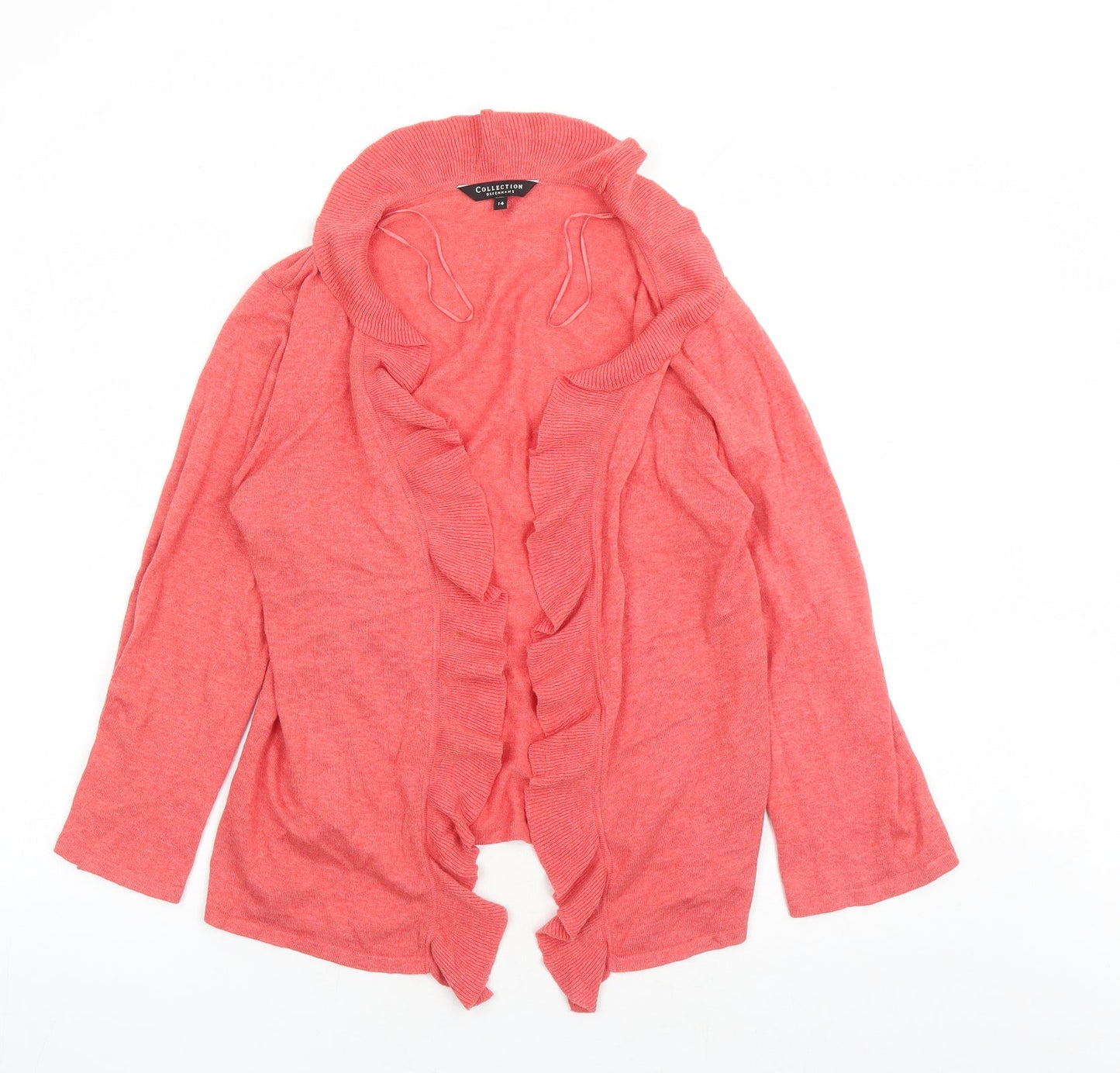 Womens UK Size 14 Debenhams Red Cardigan Jumper
