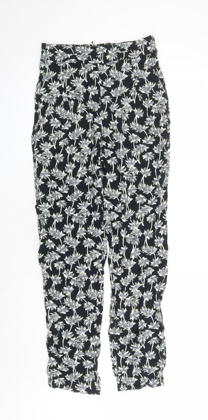 Womens UK Size 8 Marks and Spencer Regular Fit Carrot Black Trousers