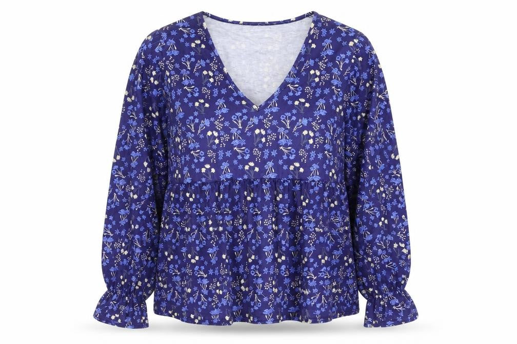 Womens UK Size 16 In the Style Blue Basic Blouse