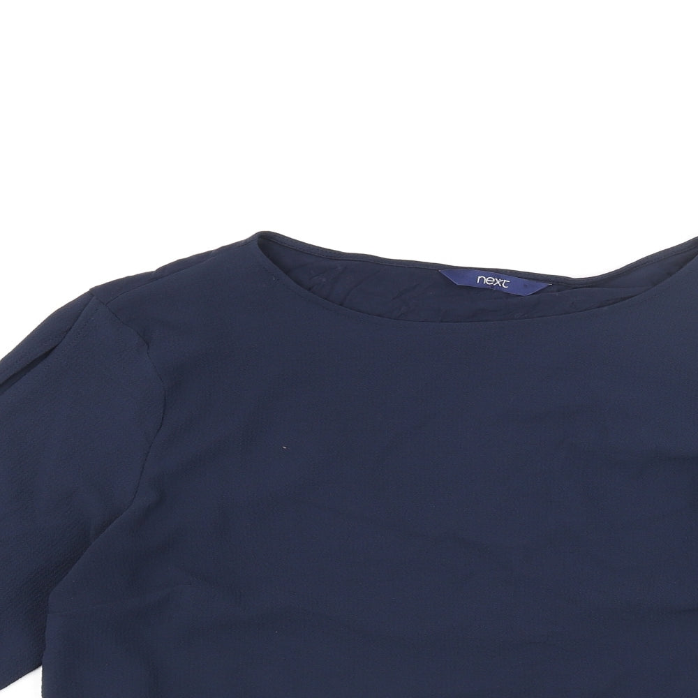 Womens UK Size 14 NEXT Blue Basic Blouse
