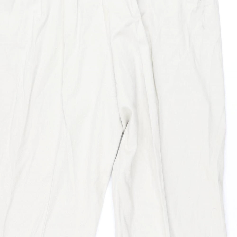Victoria Taylor Womens Beige Cotton Trousers Size 22 L27 in Regular Drawstring