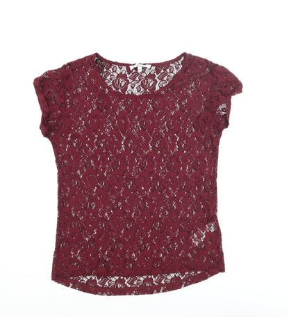 Womens UK Size 8 New Look Purple Basic Blouse
