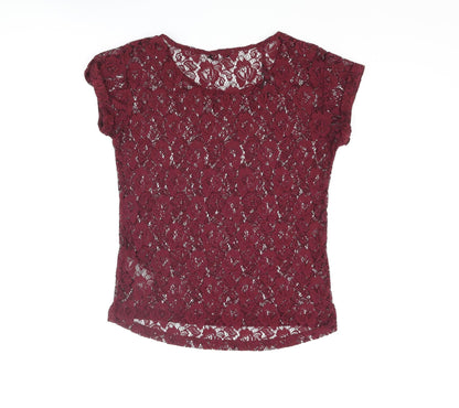 Womens UK Size 8 New Look Purple Basic Blouse