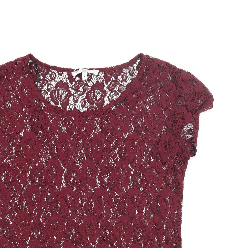 Womens UK Size 8 New Look Purple Basic Blouse