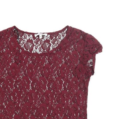 Womens UK Size 8 New Look Purple Basic Blouse