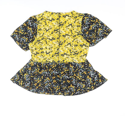 Womens UK Size 12 Girl In Mind Multicoloured Basic Blouse
