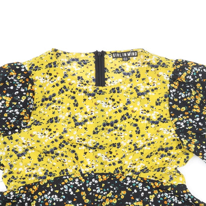 Womens UK Size 12 Girl In Mind Multicoloured Basic Blouse