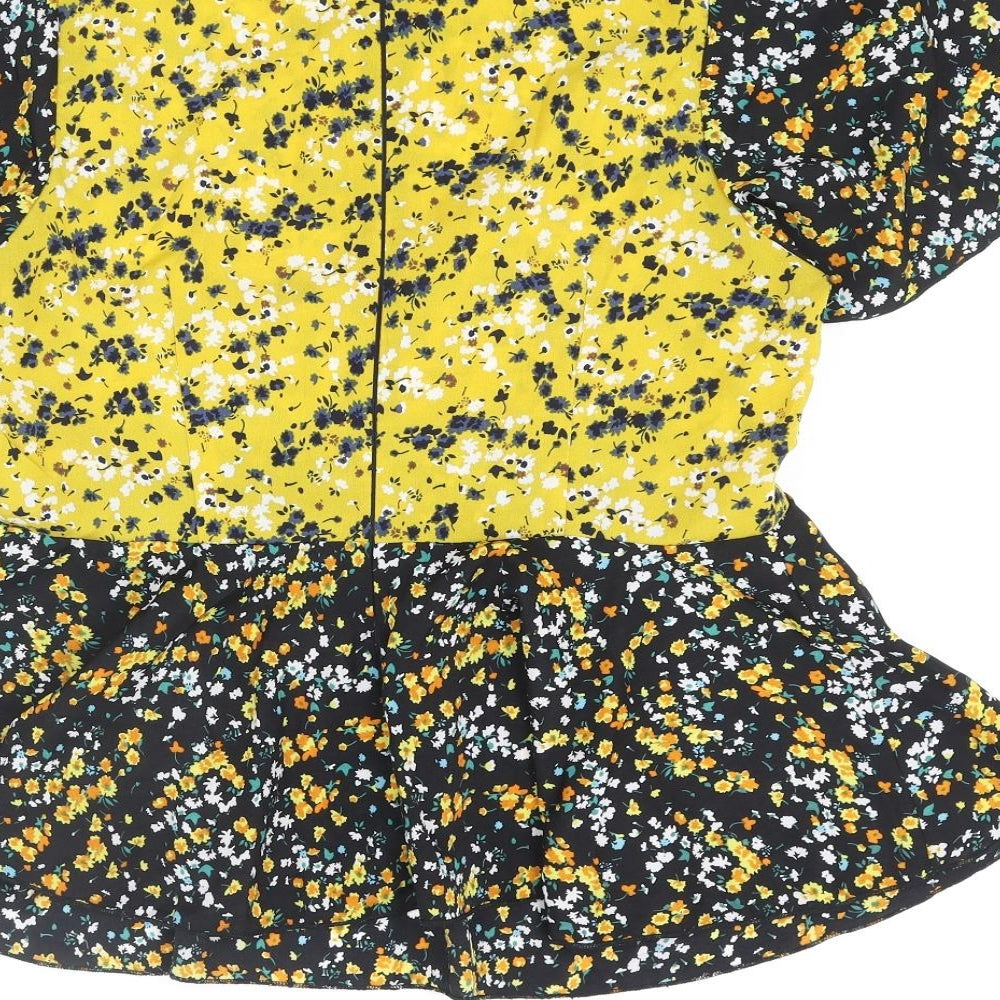 Womens UK Size 12 Girl In Mind Multicoloured Basic Blouse